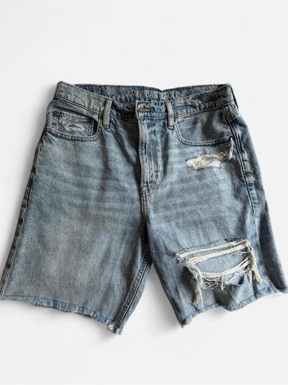 American Eagle Womens Low Rise Denim Baggy Skater Short Size 6